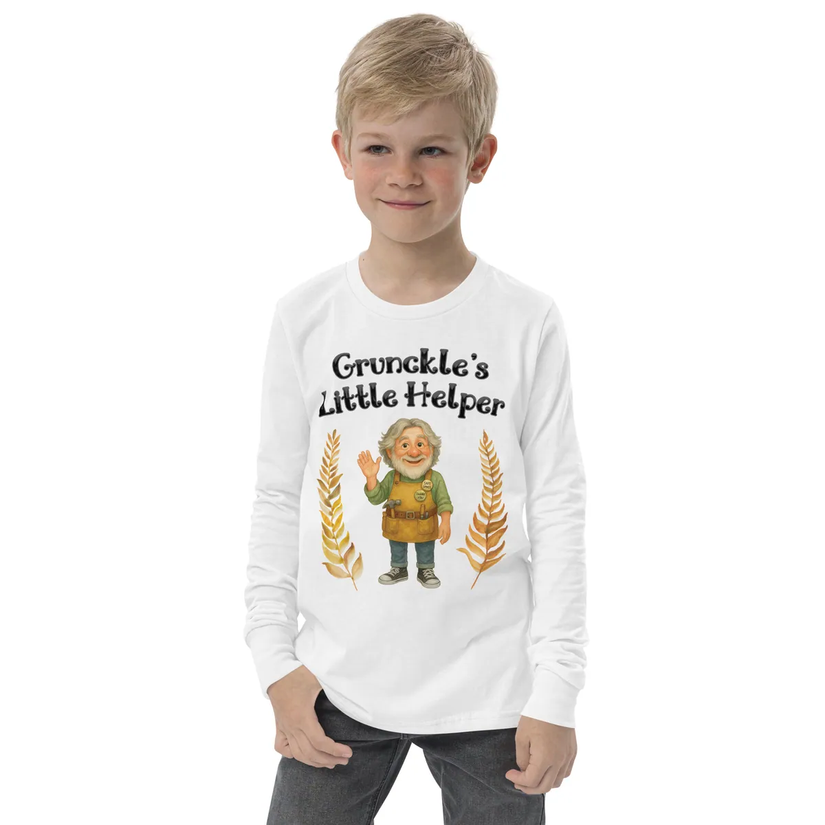 Grunckle's Little Helper — Youth long sleeve tee