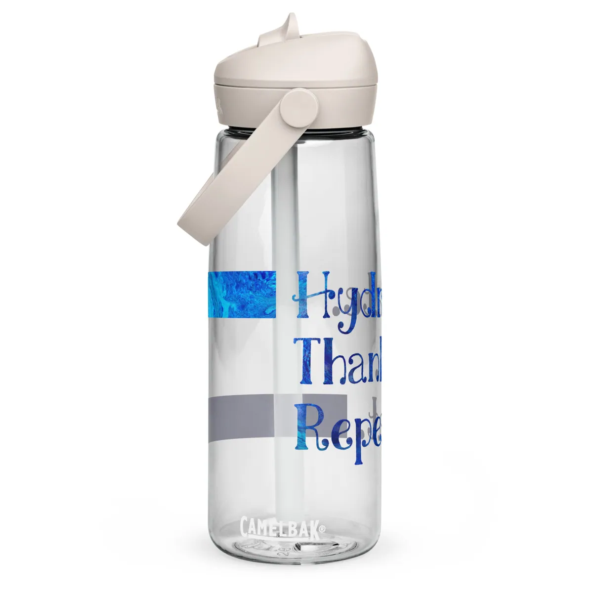 25 oz Flip straw water bottle