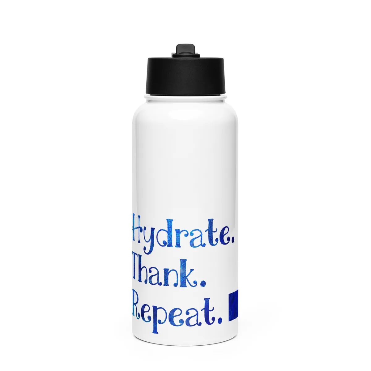 32oz Stainless steel water bottle with a straw lid