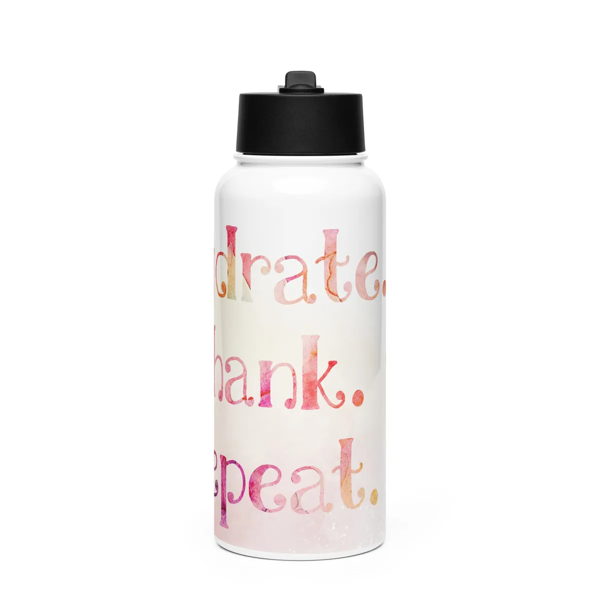 32oz Stainless steel water bottle with a straw lid