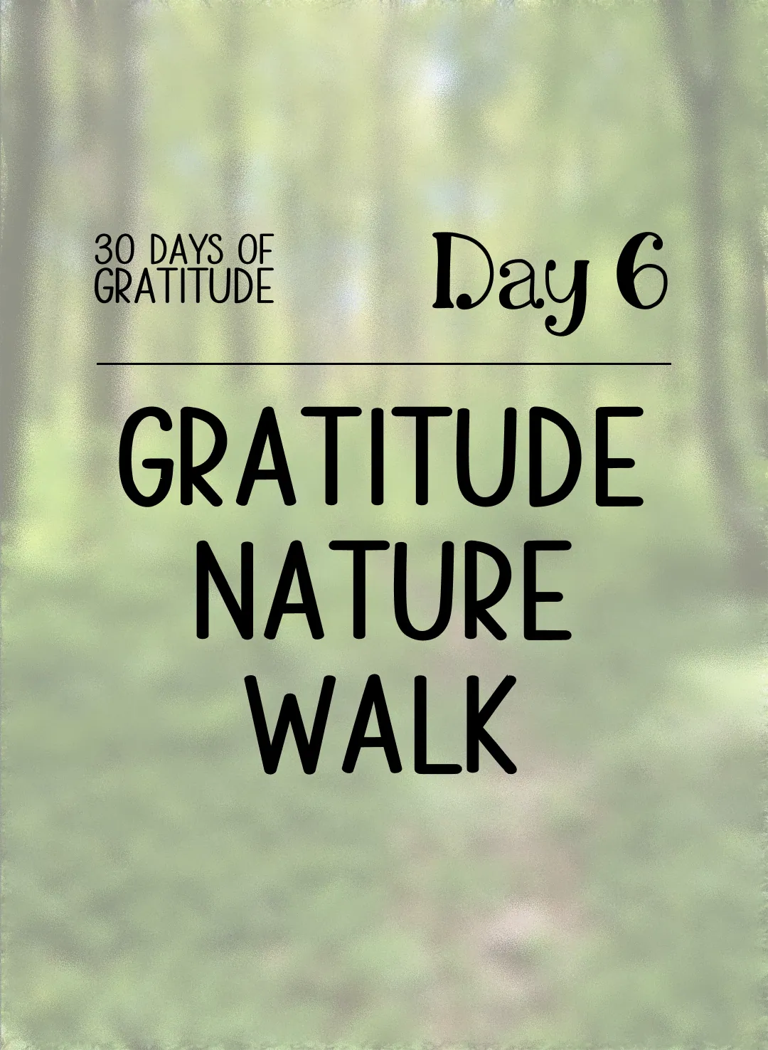 Day 6: Gratitude Nature Walk