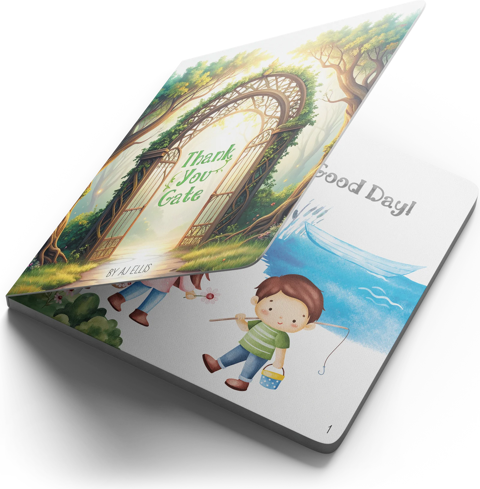 Thank You Gate picture book — cover and first spread by AJ Ellis